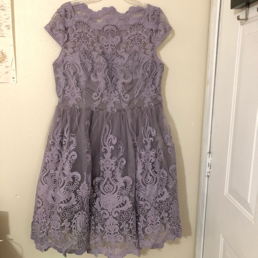 Lilac evening gown